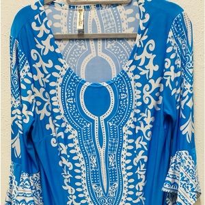 Shoreline women’s spring dress knee high stretch material with designs L/XL